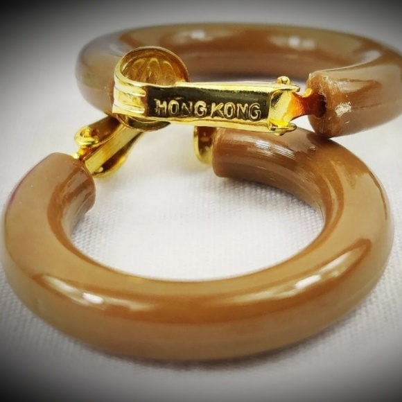 VINTAGE 1980s RETRO EARRINGS & BANGLE BRACELETS - Picture 4 of 7